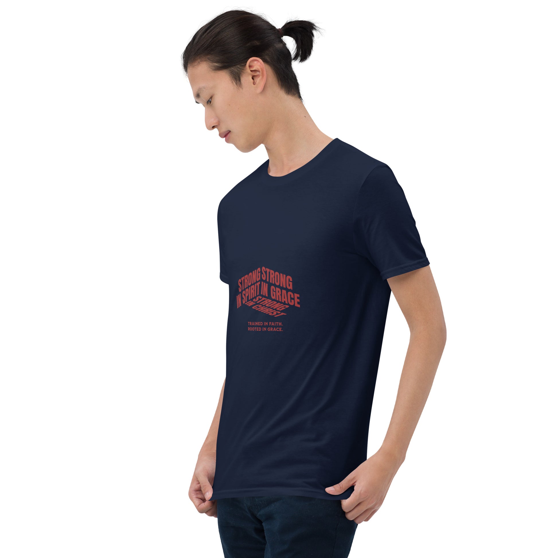 Strong In Spirit Strong In Grace Strong In Christ Trained In Faith Rooted In Grace Men’s Premium T-Shirt