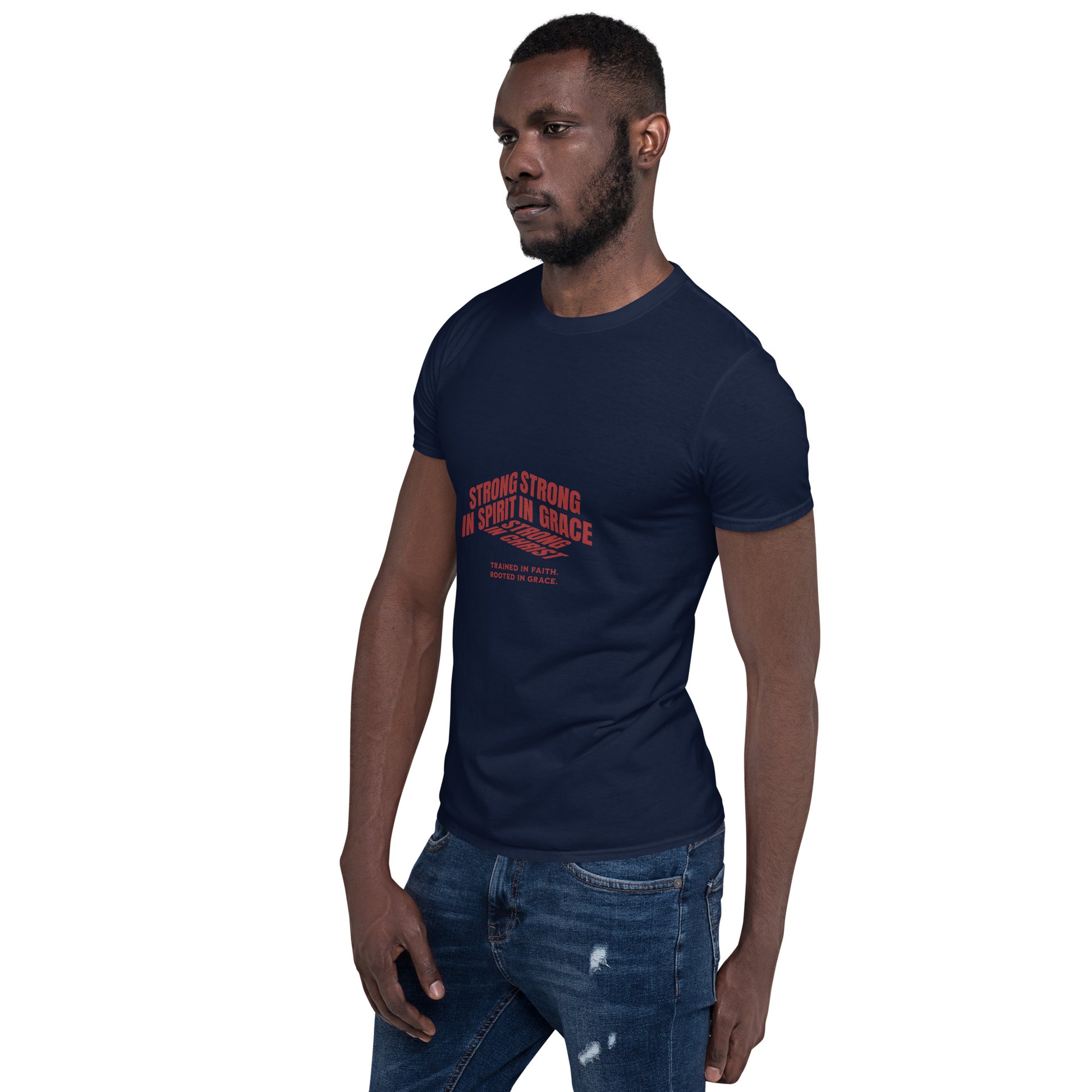 Strong In Spirit Strong In Grace Strong In Christ Trained In Faith Rooted In Grace Men’s Premium T-Shirt