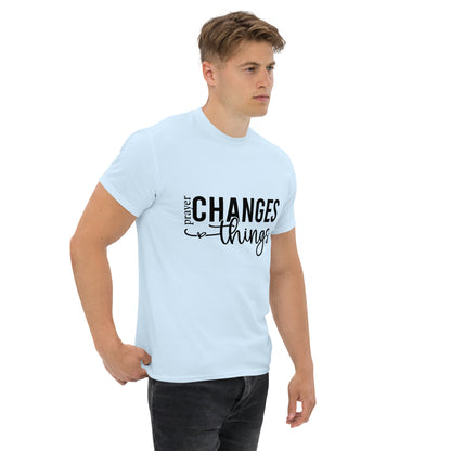 Prayer Changes Things Unisex classic tee Light Blue
