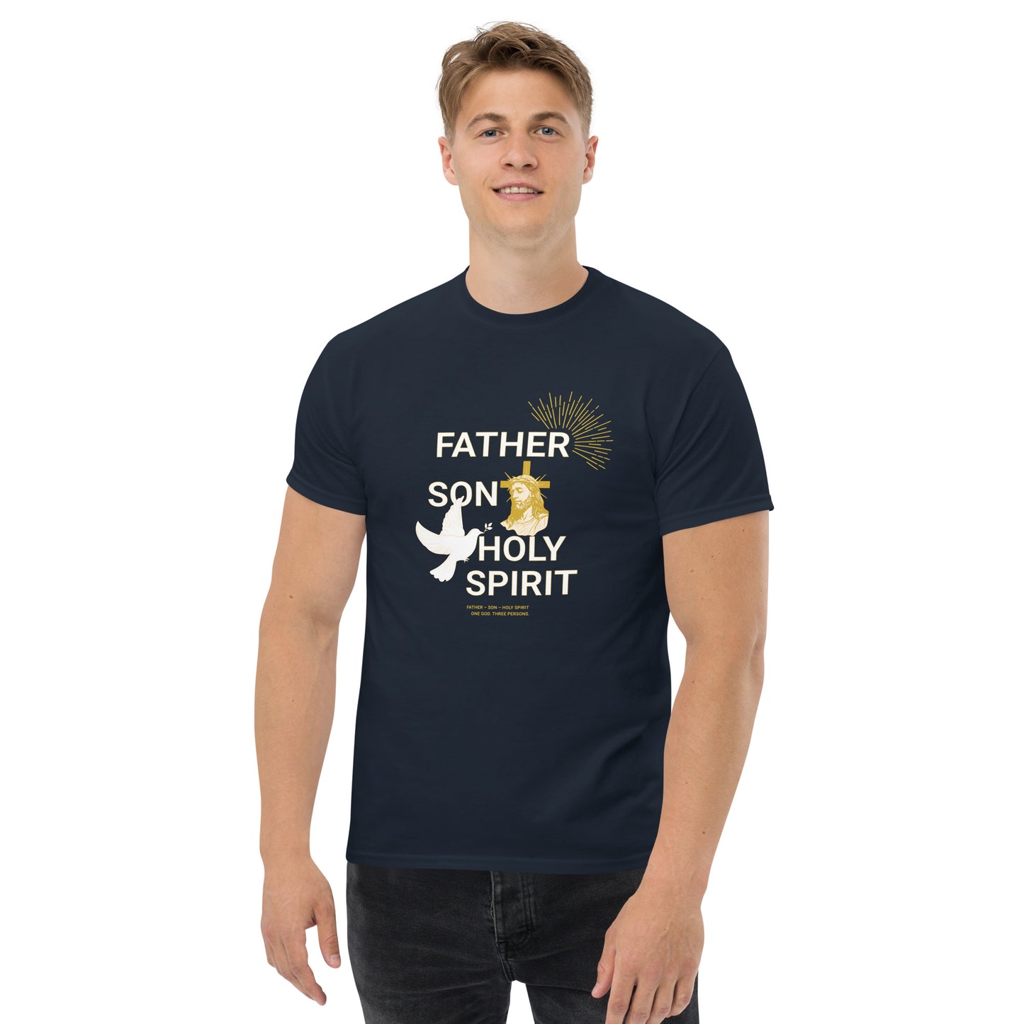 Father Son Holy Spirit Unisex classic tee Navy