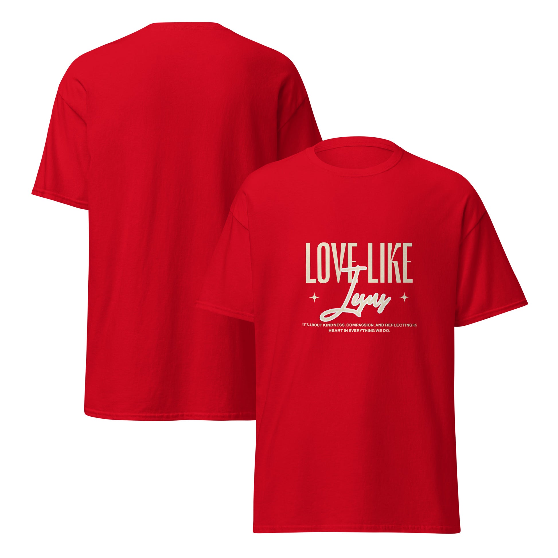 Love Like Jesus Red Unisex Classic Tee