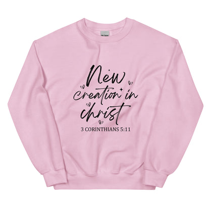 New Creation In Christ Unisex Sweatshirt Light pink