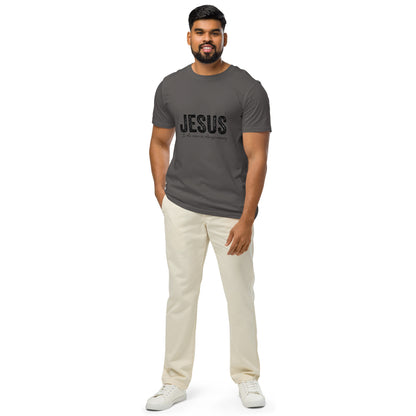 Jesus Is The Reason I'm Always Winning Unisex organic mid-light t-shirt Anthracite