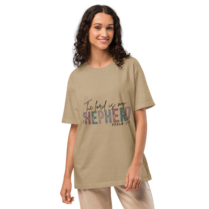 The Lord Is My Sheperd Unisex oversized t-shirt Khaki