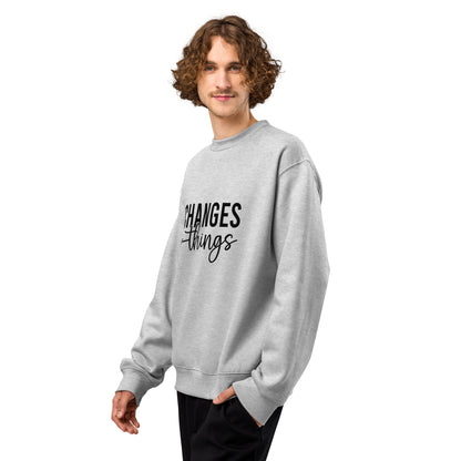 Prayer Changes Things Oversized heavyweight sweatshirt Athletic Heather