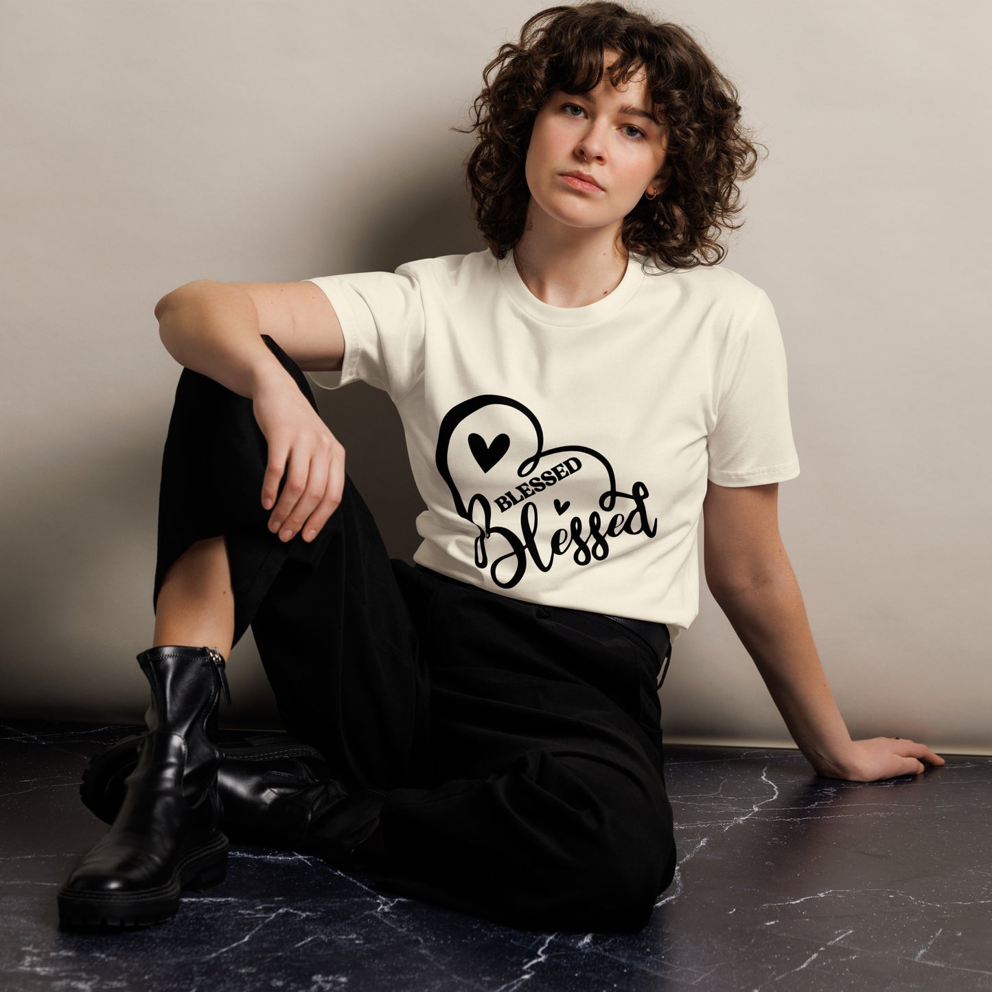 Blessed Unisex premium t-shirt Natural