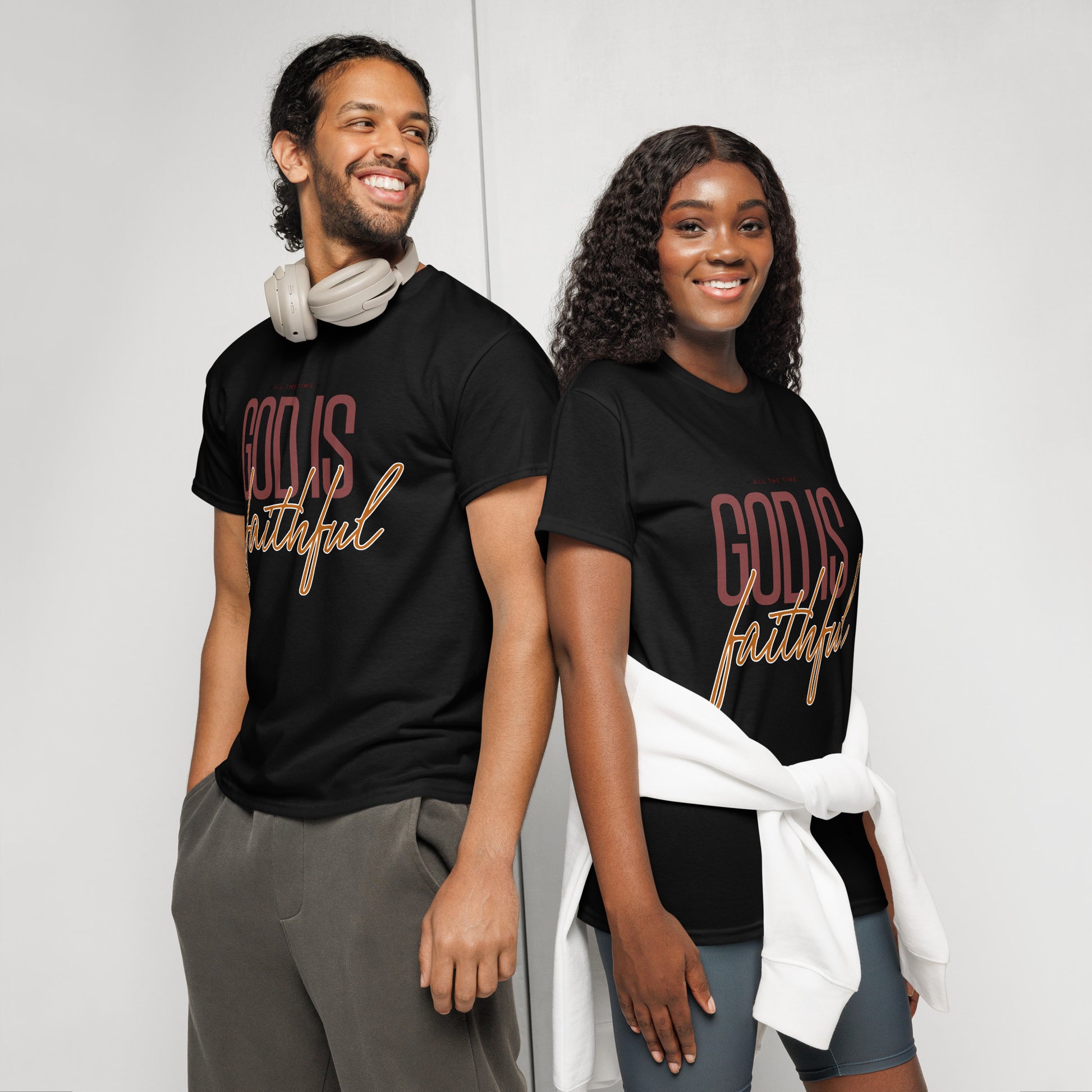 All The Time God Is Faithful DryBlend® T-Shirt Black