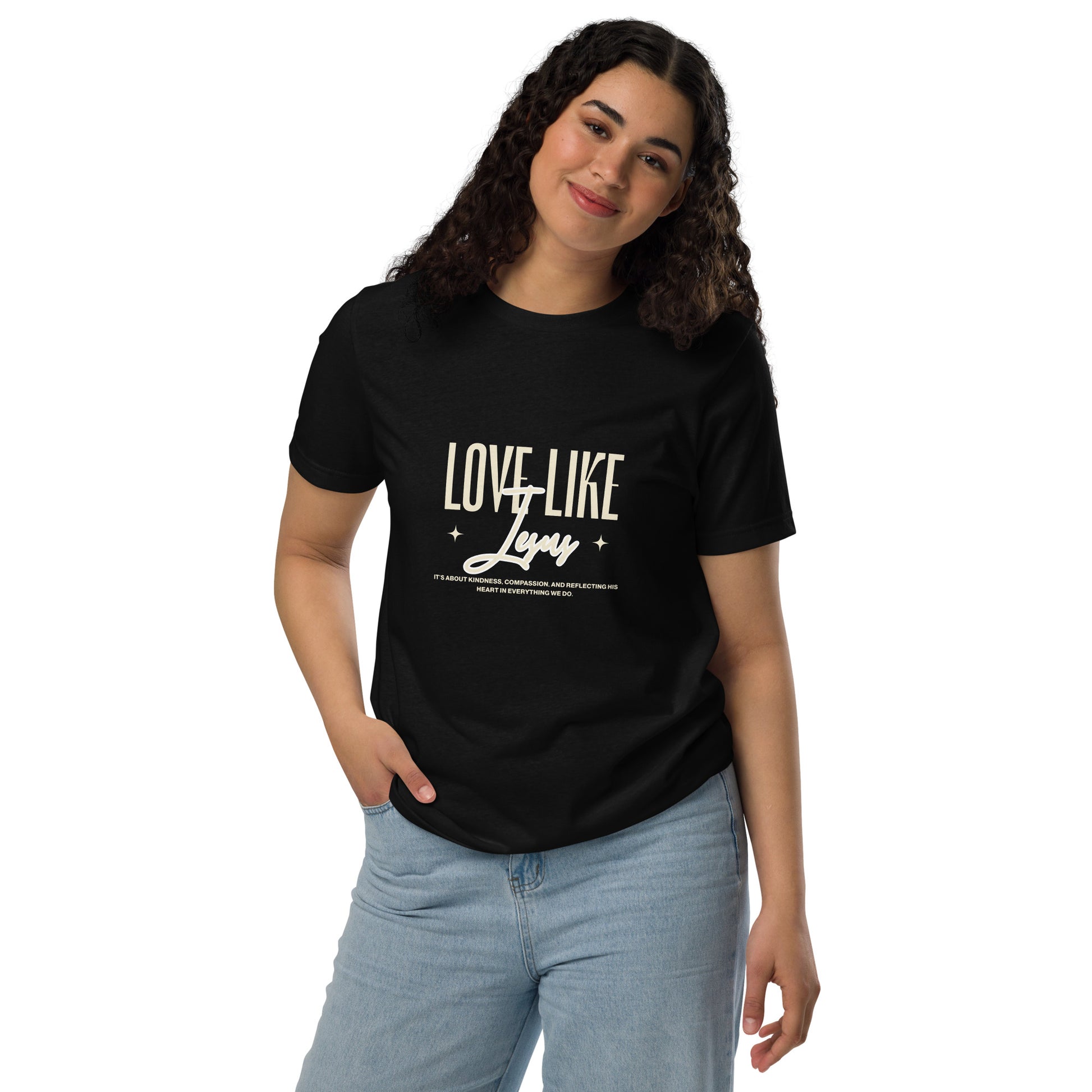 Love Like Jesus White Unisex staple eco t-shirt