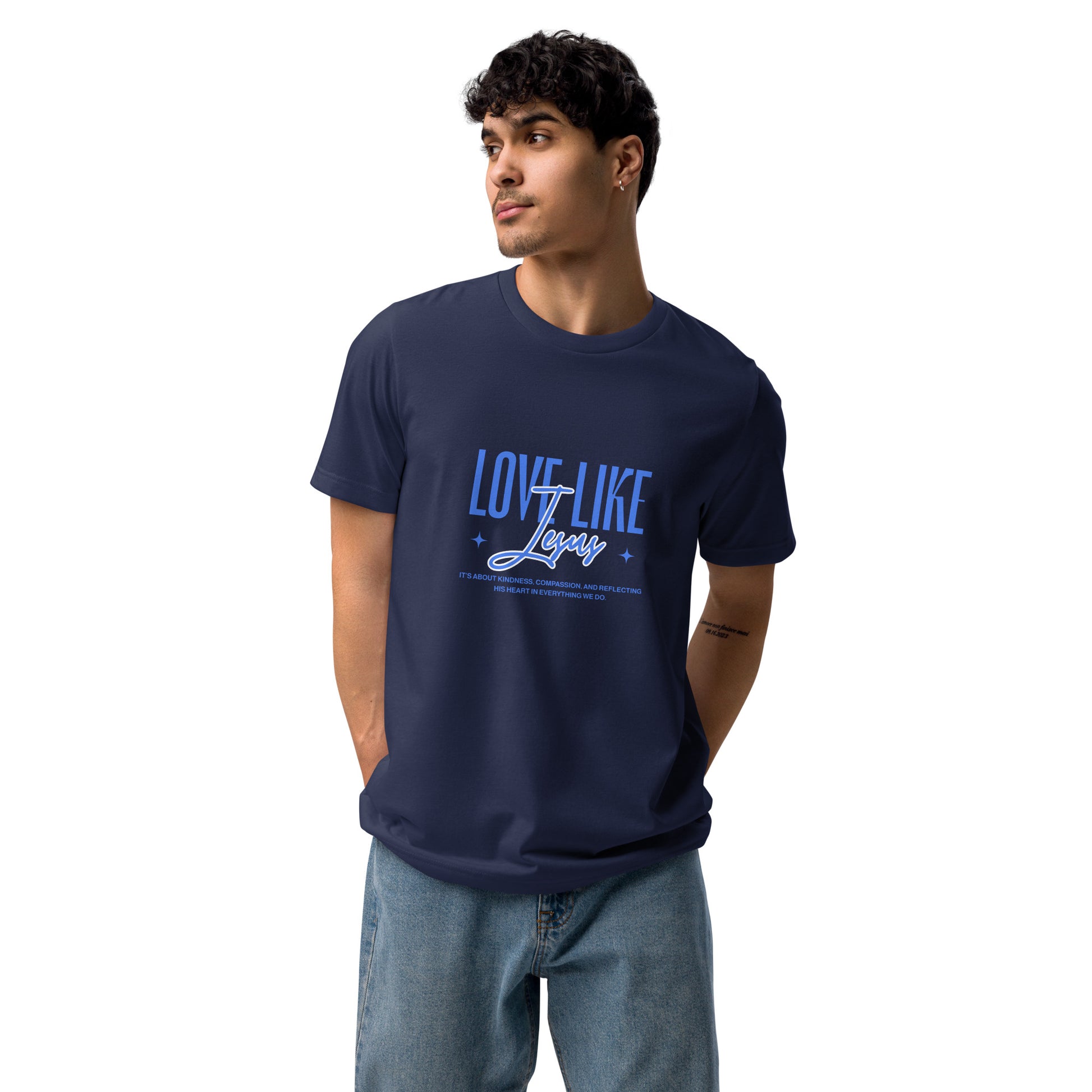 Love Like Jesus Blue Unisex staple eco t-shirt XL
