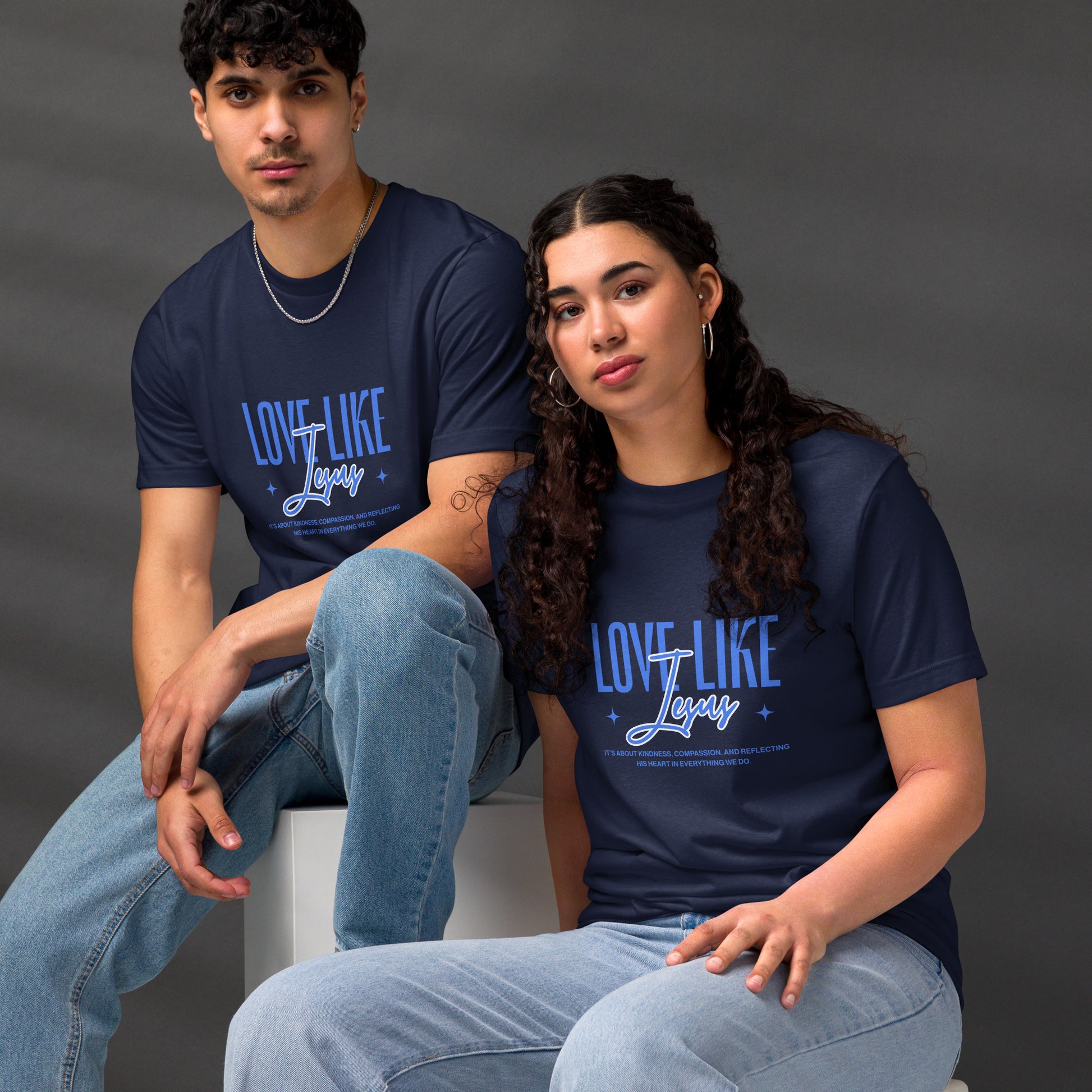 Love Like Jesus Blue Unisex staple eco t-shirt