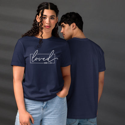 Loved Unisex staple eco t-shirt Navy
