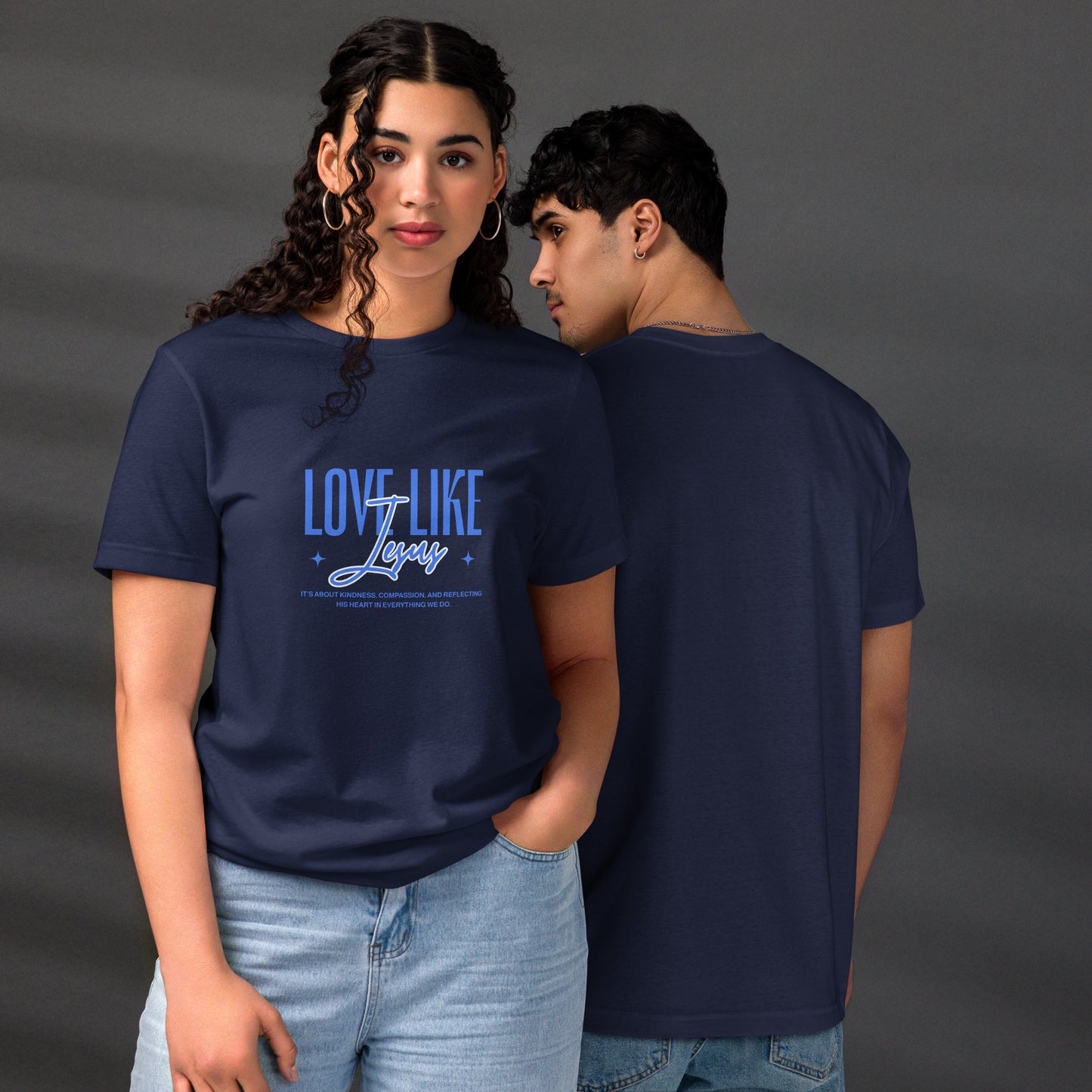 Love Like Jesus Blue Unisex staple eco t-shirt