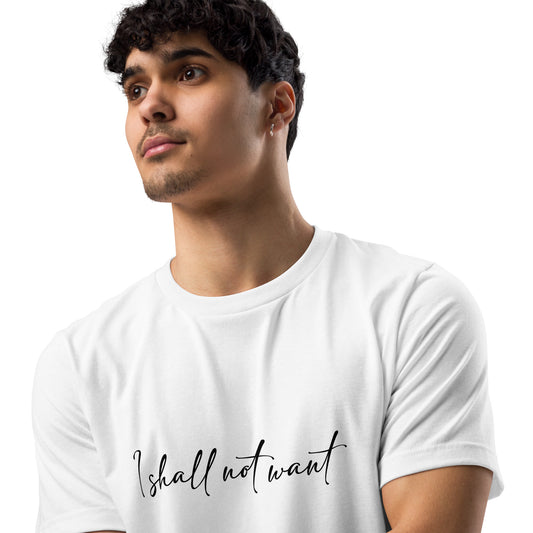 I Shall Not Want Unisex staple eco t-shirt M White
