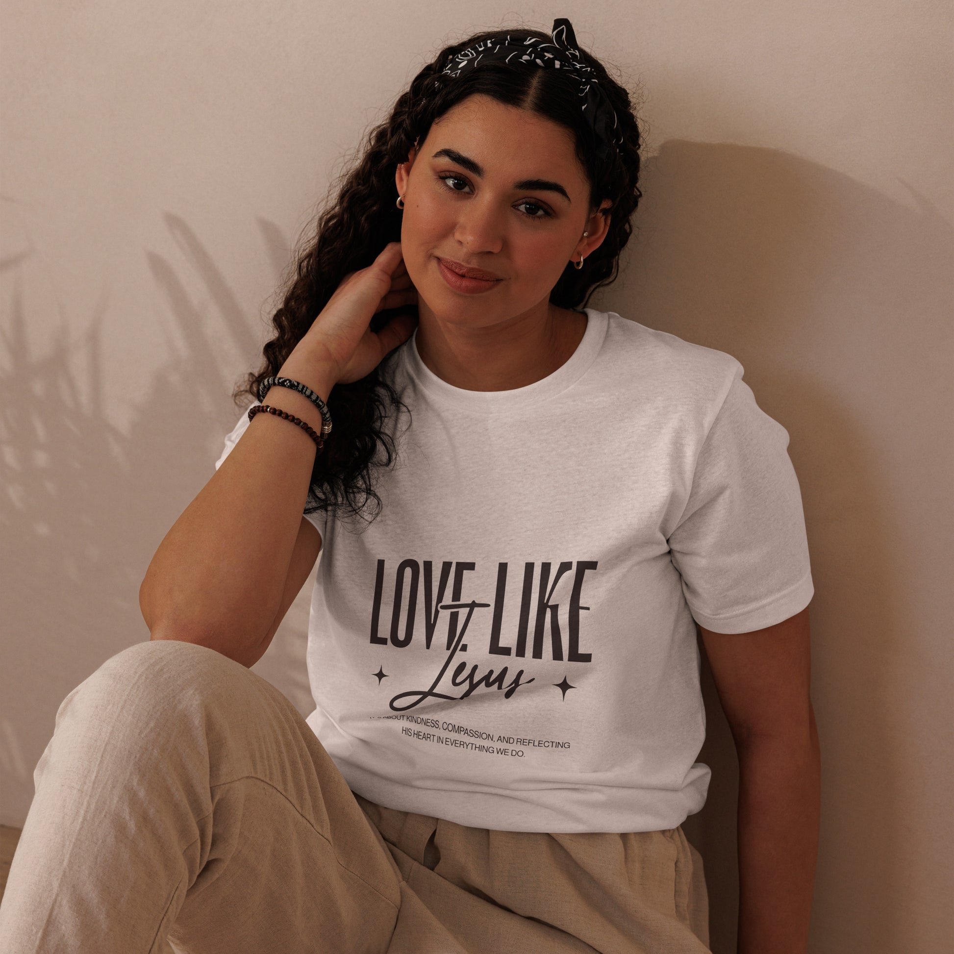 Love Like Jesus White Unisex staple eco t-shirt XS