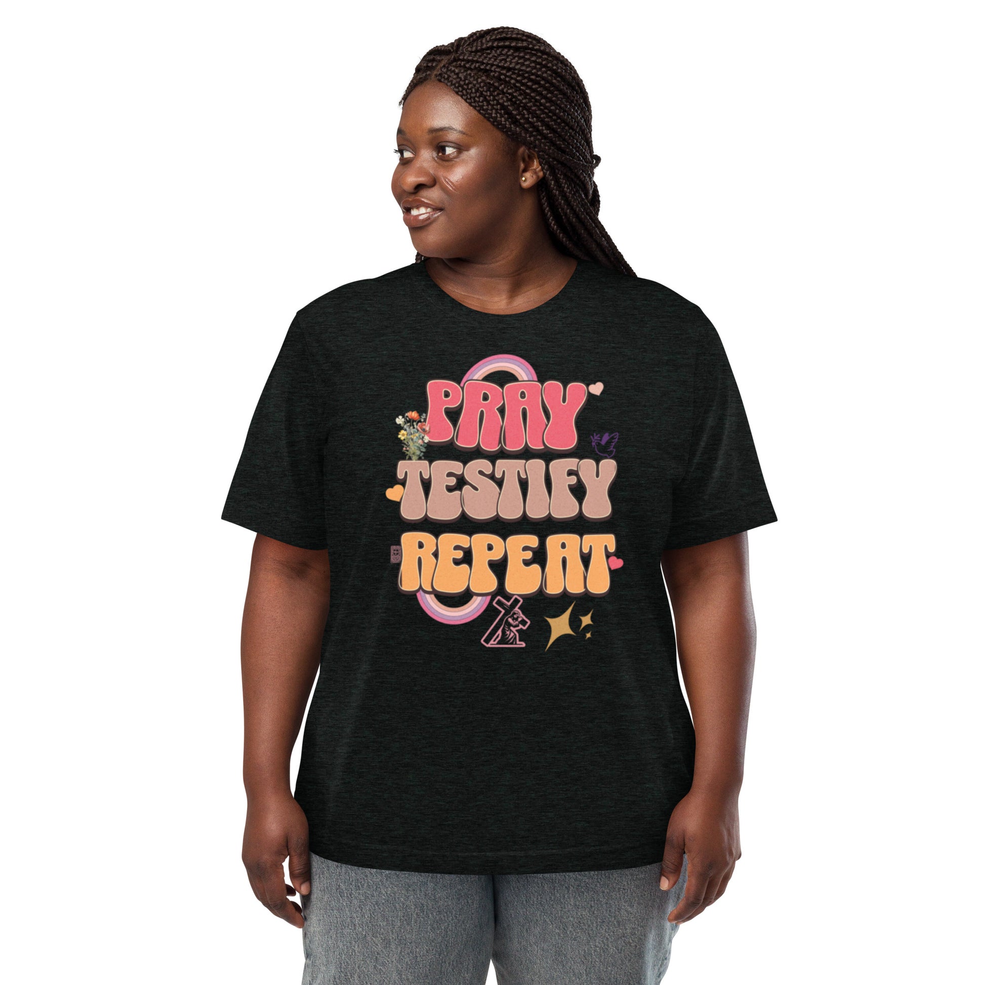 Pray Testify Repeat Short sleeve t-shirt