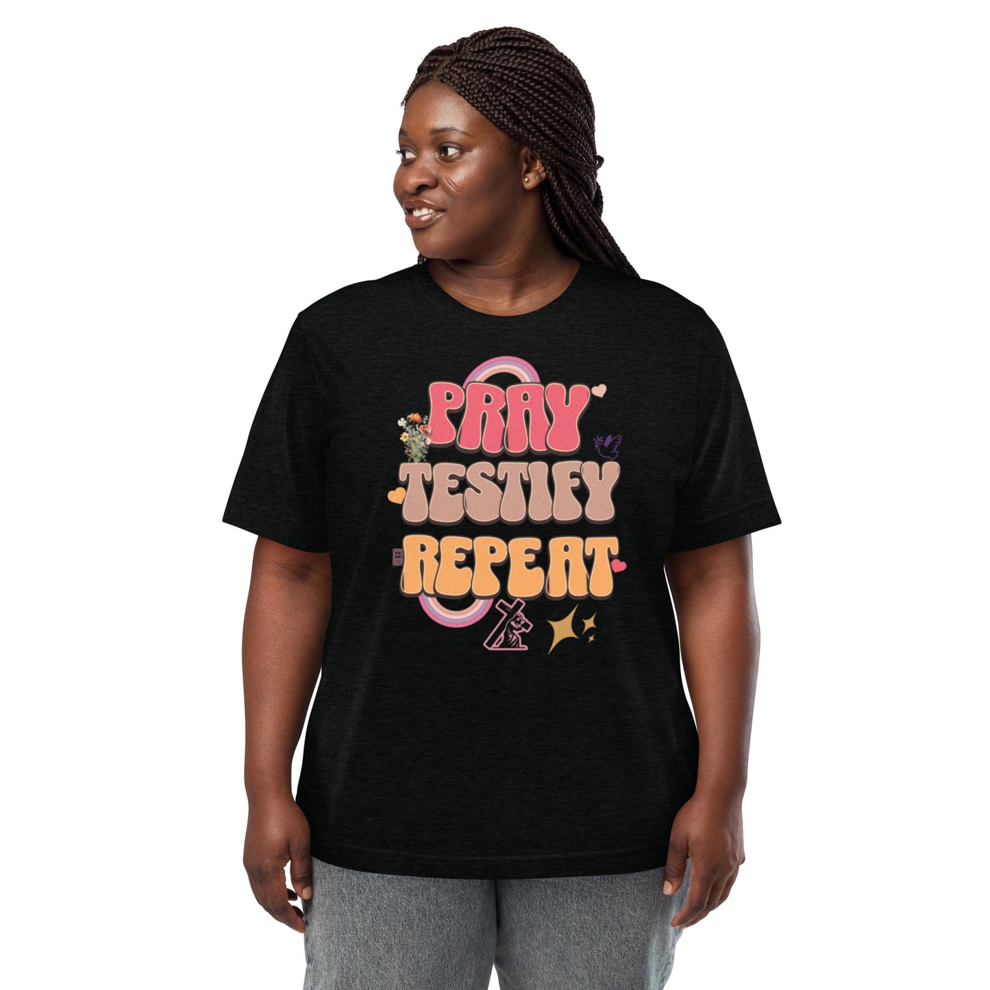 Pray Testify Repeat Short sleeve t-shirt