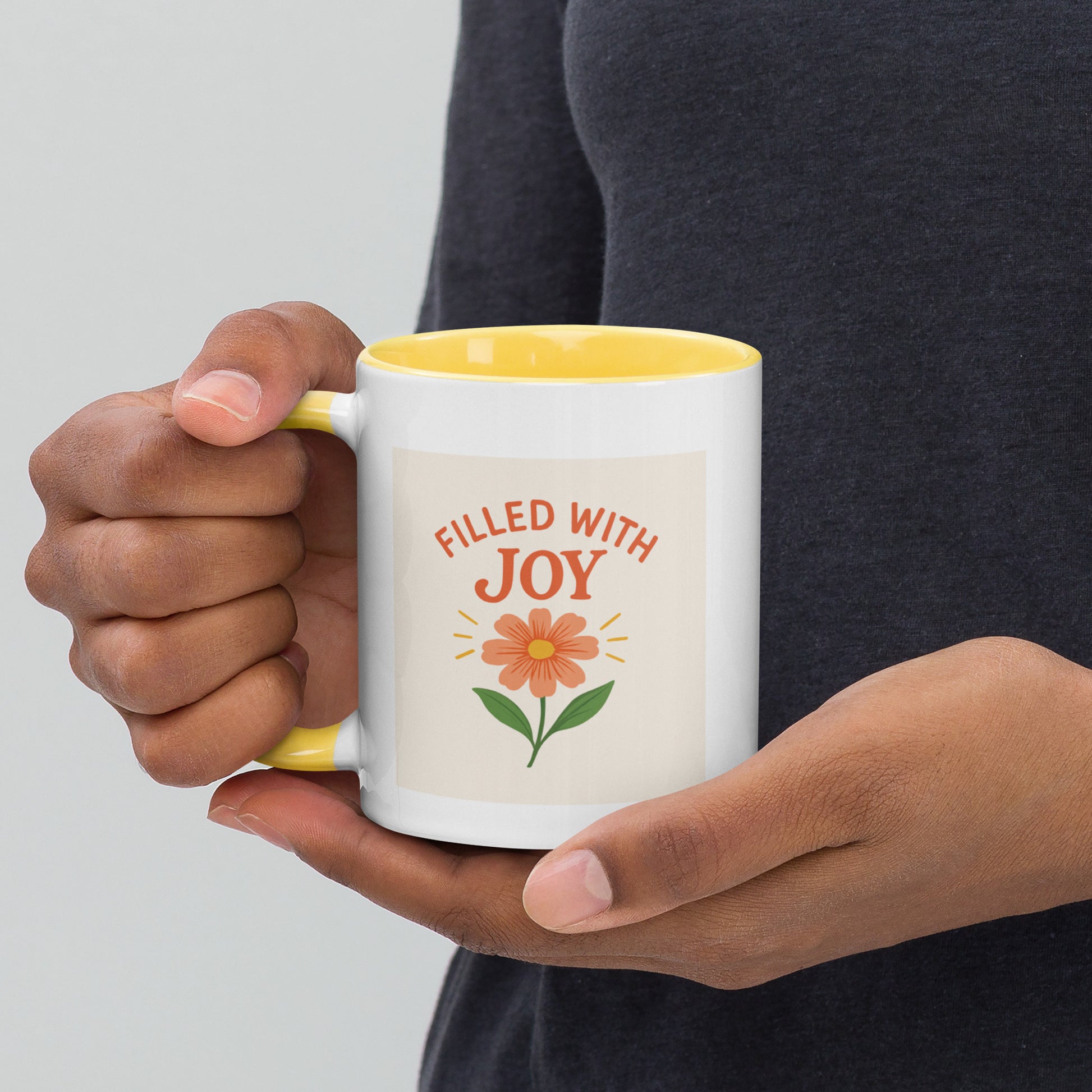 Filled With Joy Mug with Color Inside Default Title