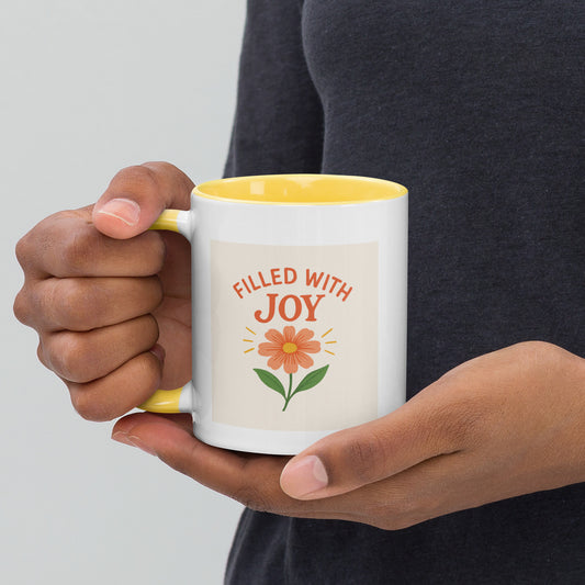 Filled With Joy Mug with Color Inside Default Title