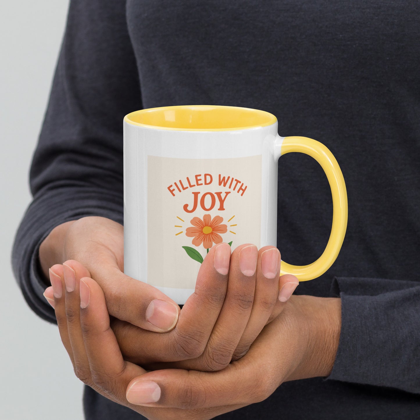 Filled With Joy Mug with Color Inside