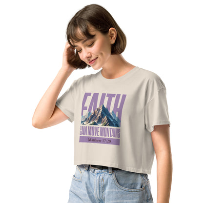 Faith can move mountains Women’s crop top