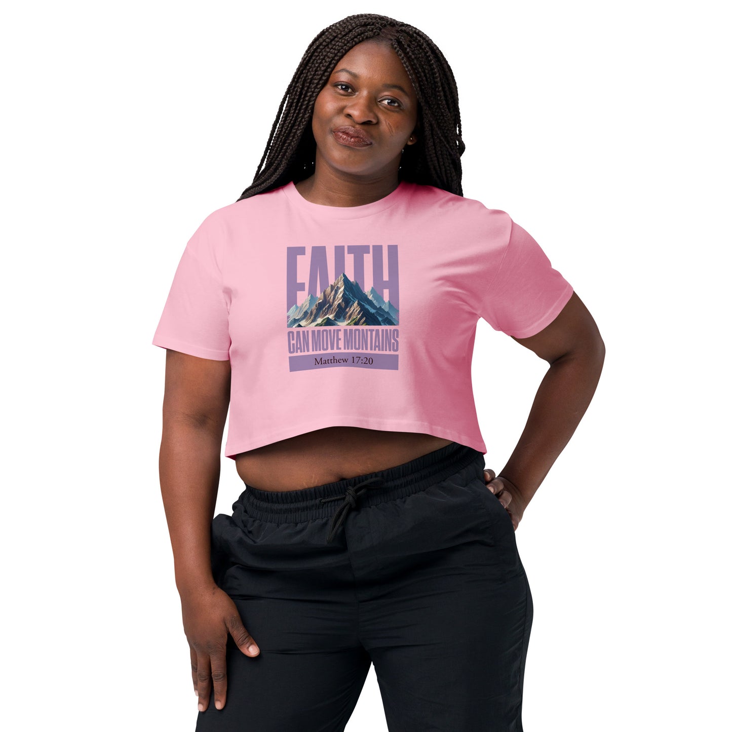 Faith can move mountains Women’s crop top