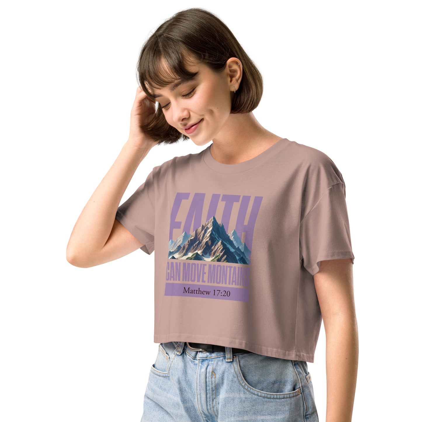 Faith can move mountains Women’s crop top
