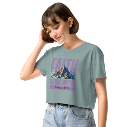 Faith can move mountains Women’s crop top