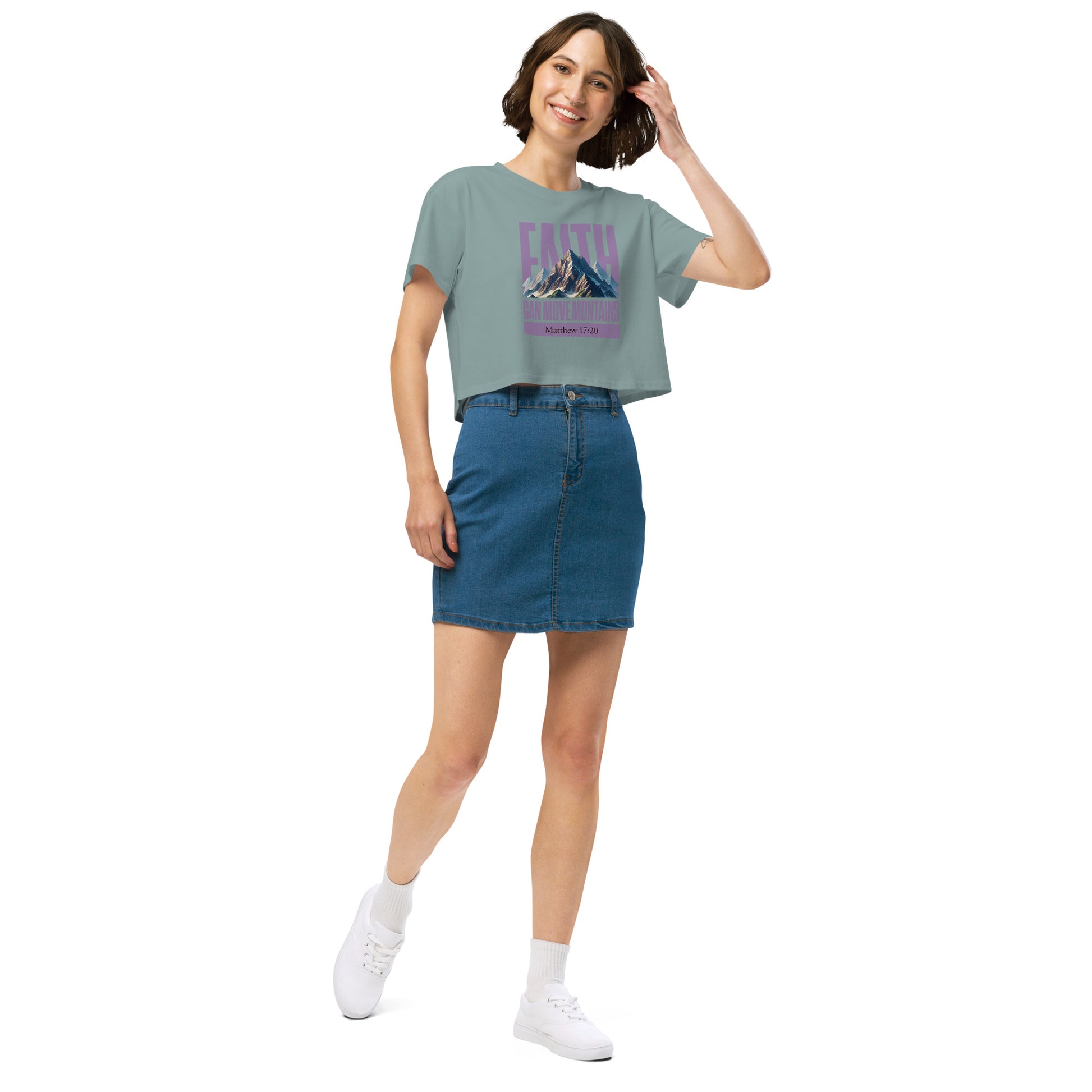 Faith can move mountains Women’s crop top