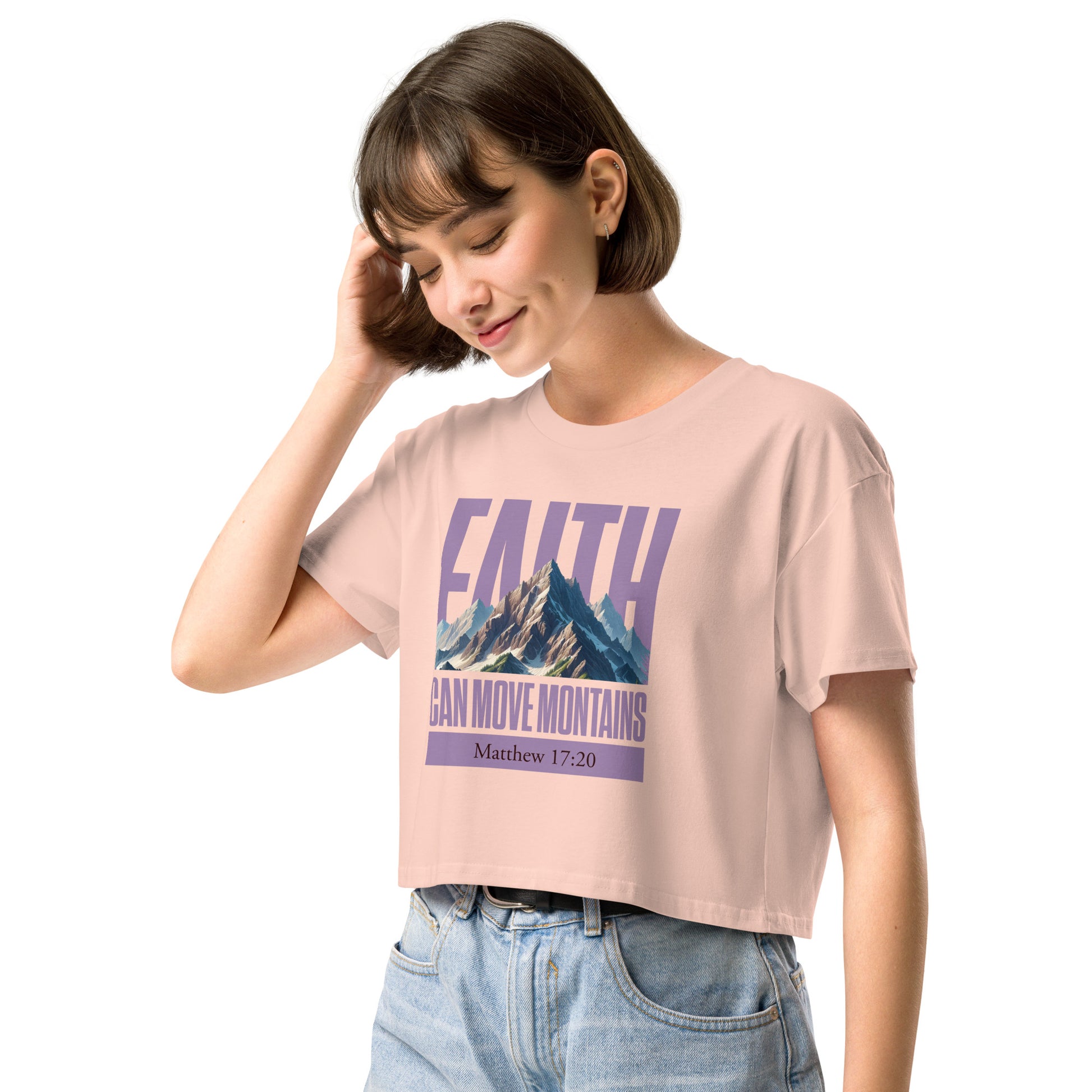 Faith can move mountains Women’s crop top