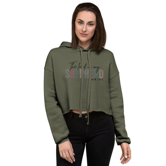 The Lord Is My Sheperd Women Crop Sweatshirt Default Title