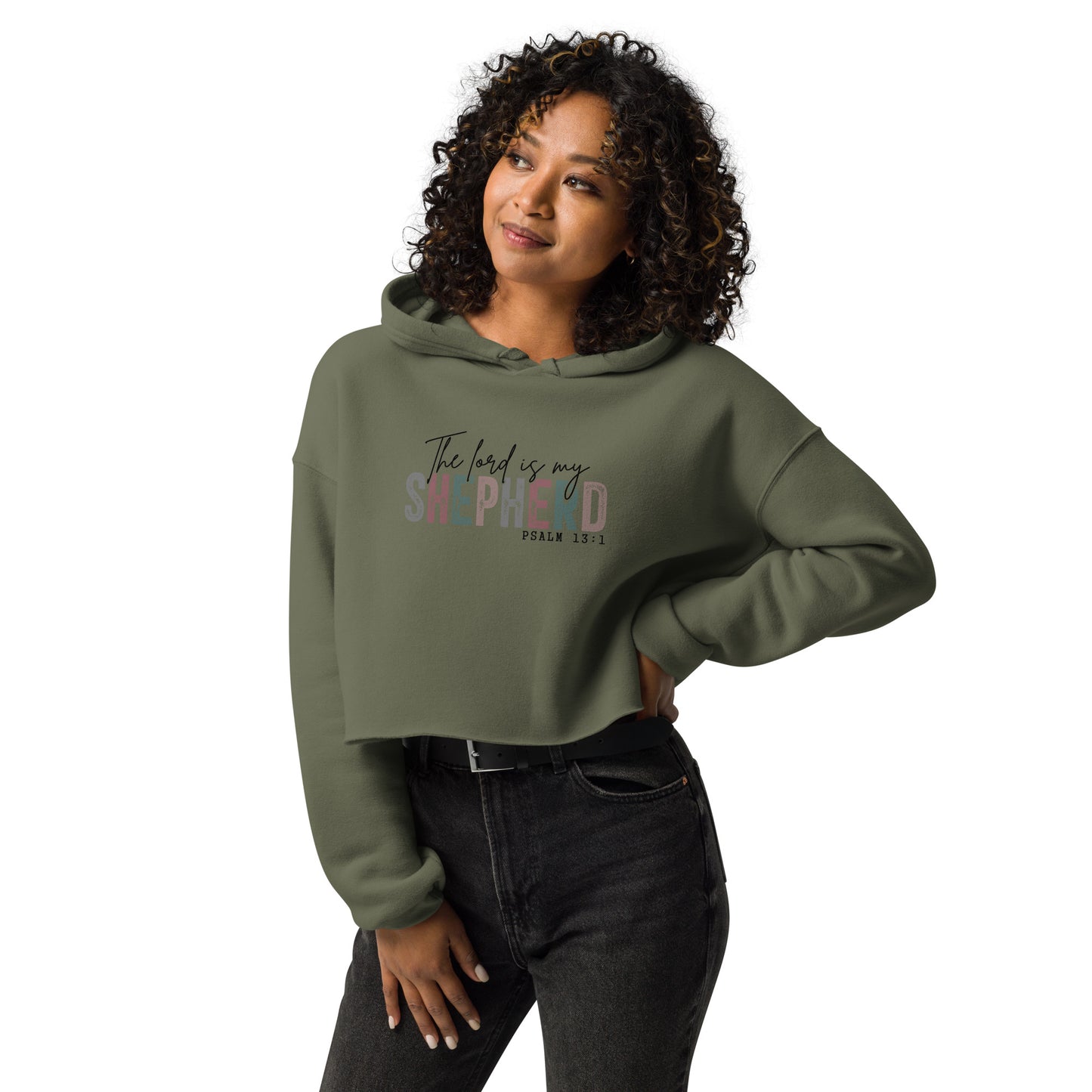 The Lord Is My Sheperd Women Crop Sweatshirt