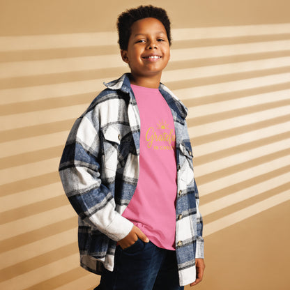 Grateful In Christ Youth classic tee Azalea